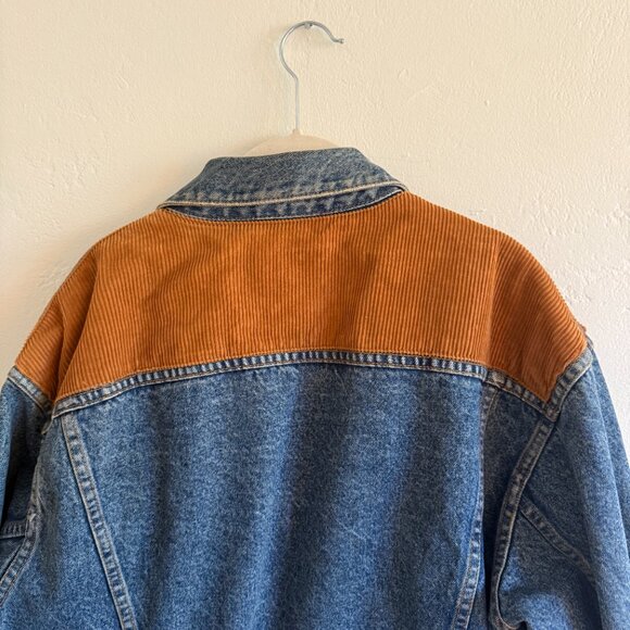 Et Vous Vintage 90s Heavyweight Denim Jacket with Southwestern / Western Quiltin - Picture 6 of 6